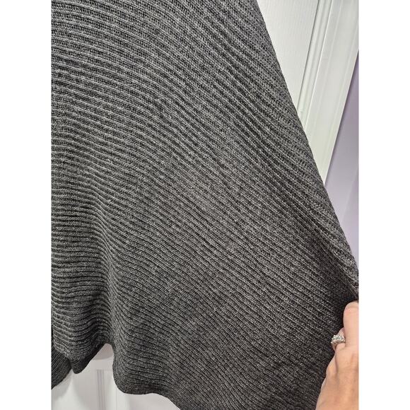 Soft Surroundings Gray Wool Blend Cape Poncho Fall Winter Sweater Lagenlook - Picture 4 of 10